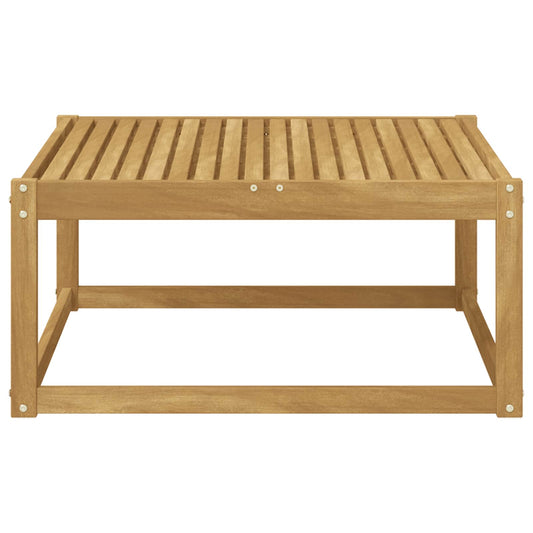Ute fotstøtte Solid akasietre Hvit 79 x 79 x 37 cm