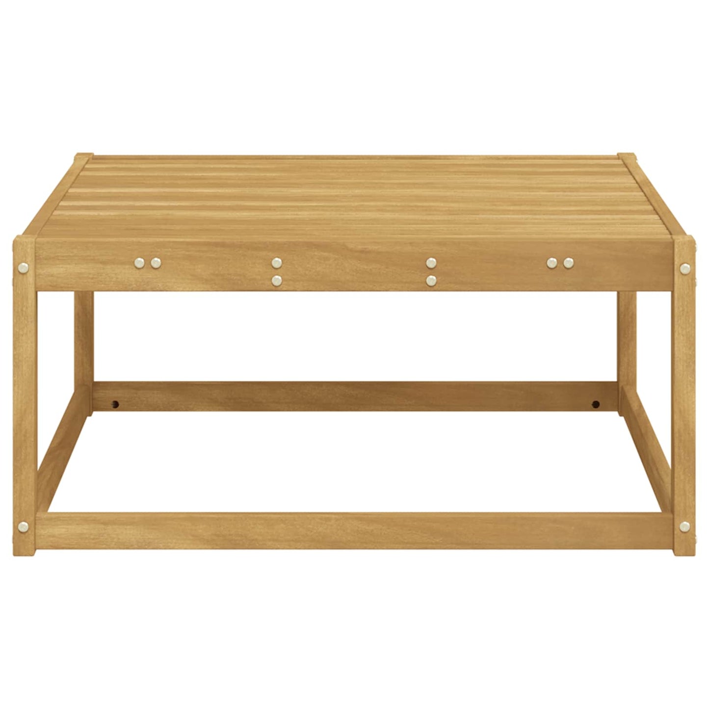 Ute fotstøtte Solid akasietre Hvit 79 x 79 x 37 cm