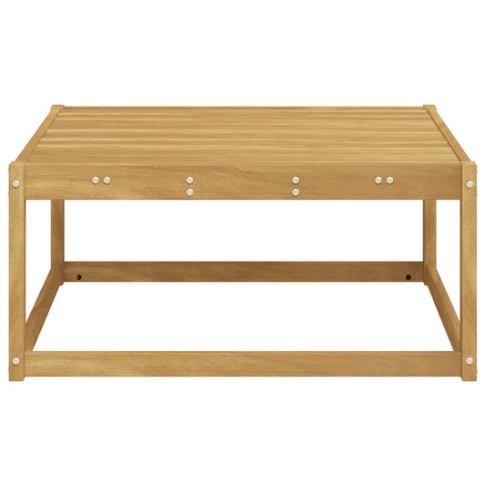 Ute fotstøtte Solid akasietre Hvit 79 x 79 x 37 cm