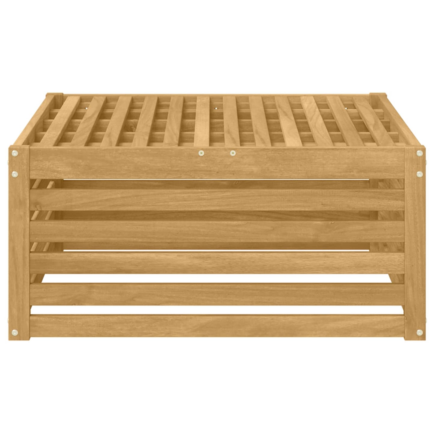 Ute fotstøtte Solid akasietre Hvit 79 x 79 x 37 cm