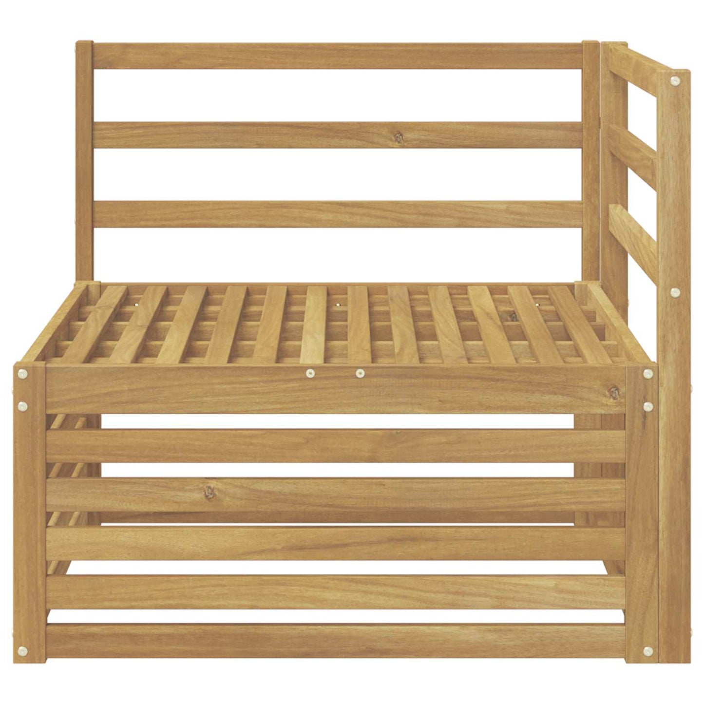 Ute Hjørnesofa Solid akasietre Hvit 83 x 83 x 73 cm