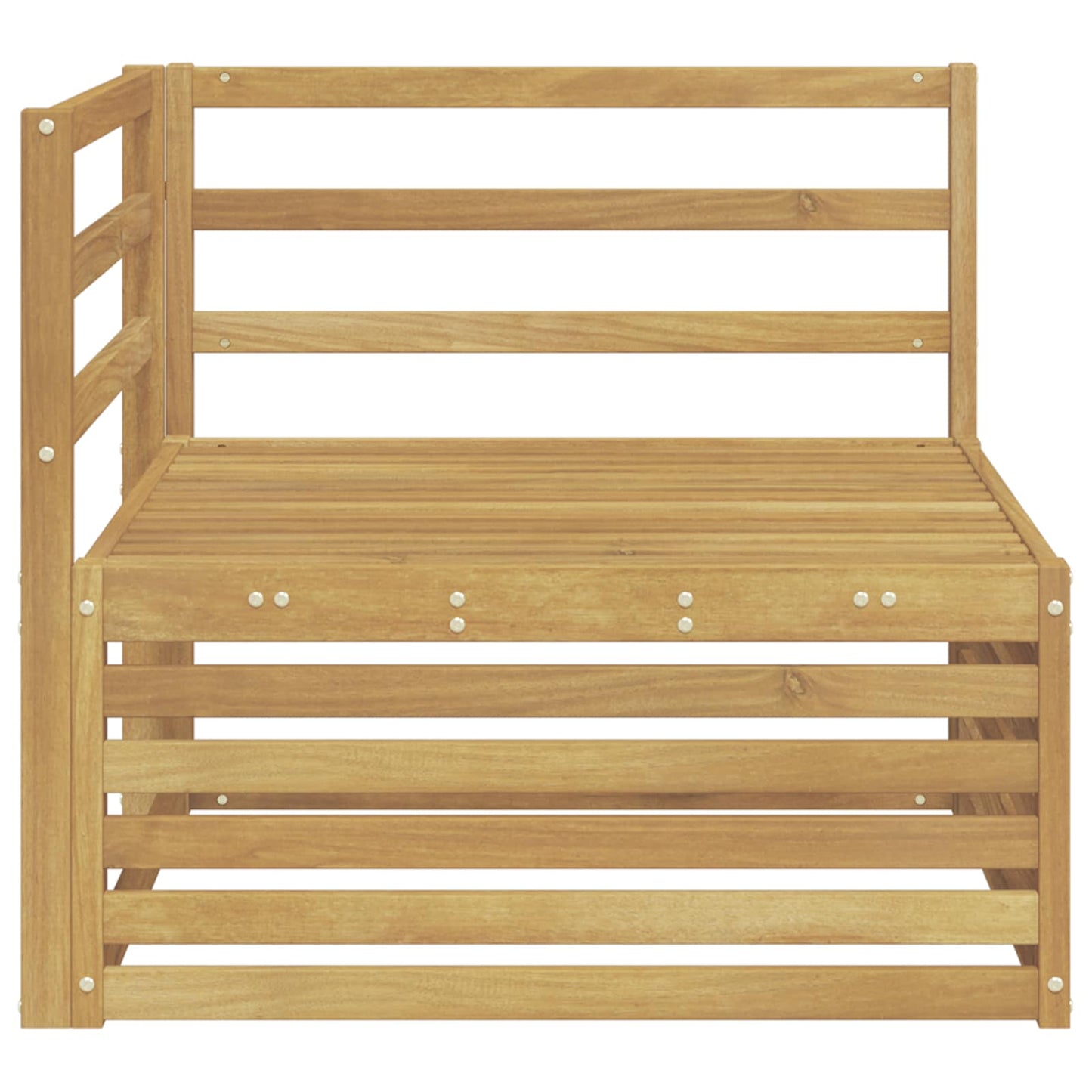 Ute Hjørnesofa Solid akasietre Hvit 83 x 83 x 73 cm