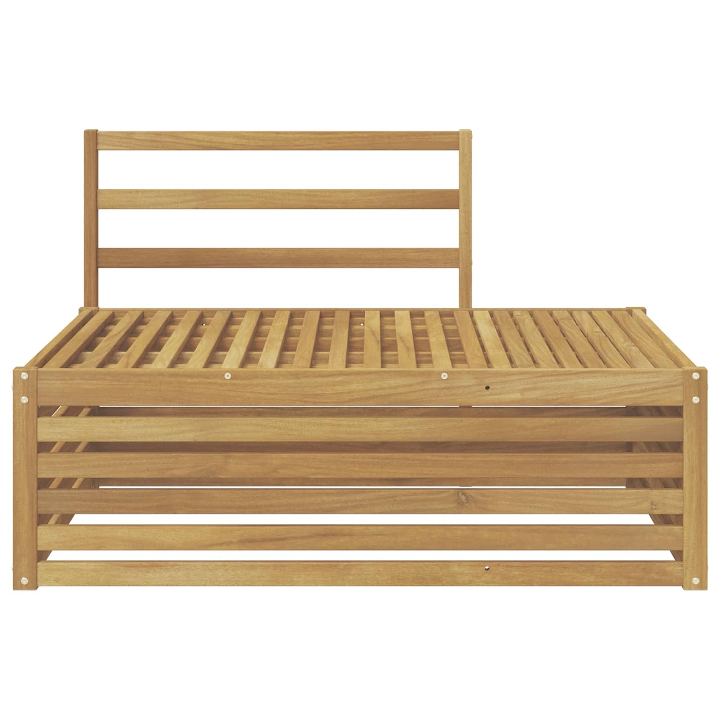 Utendørs end sofa Hvit 115 x 83 x 73 cm Solid akasietre