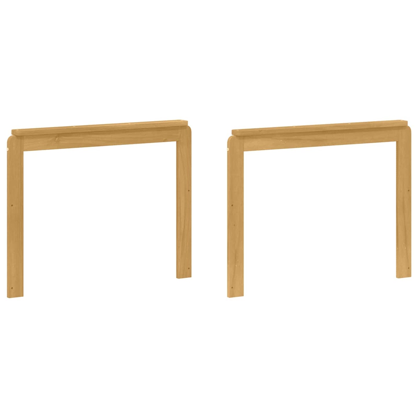 Armlene Modul 2 pcs Hvit 79 x 6 x 61 cm Solid akasietre