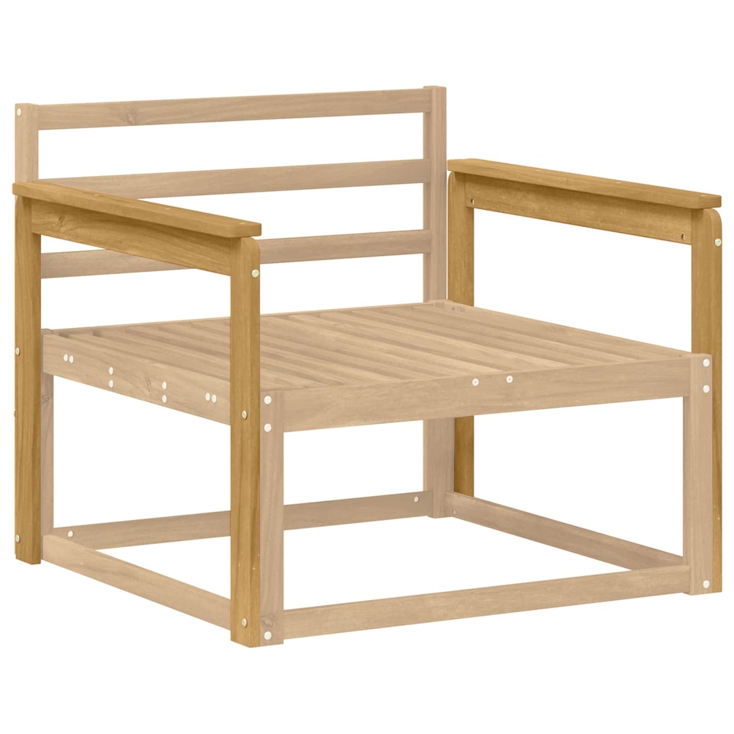 Armlene Modul 2 pcs Hvit 79 x 6 x 61 cm Solid akasietre
