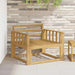 Armstøttemodul 2 pcs Hvit 80 x 6 x 61 cm Solid akasietre