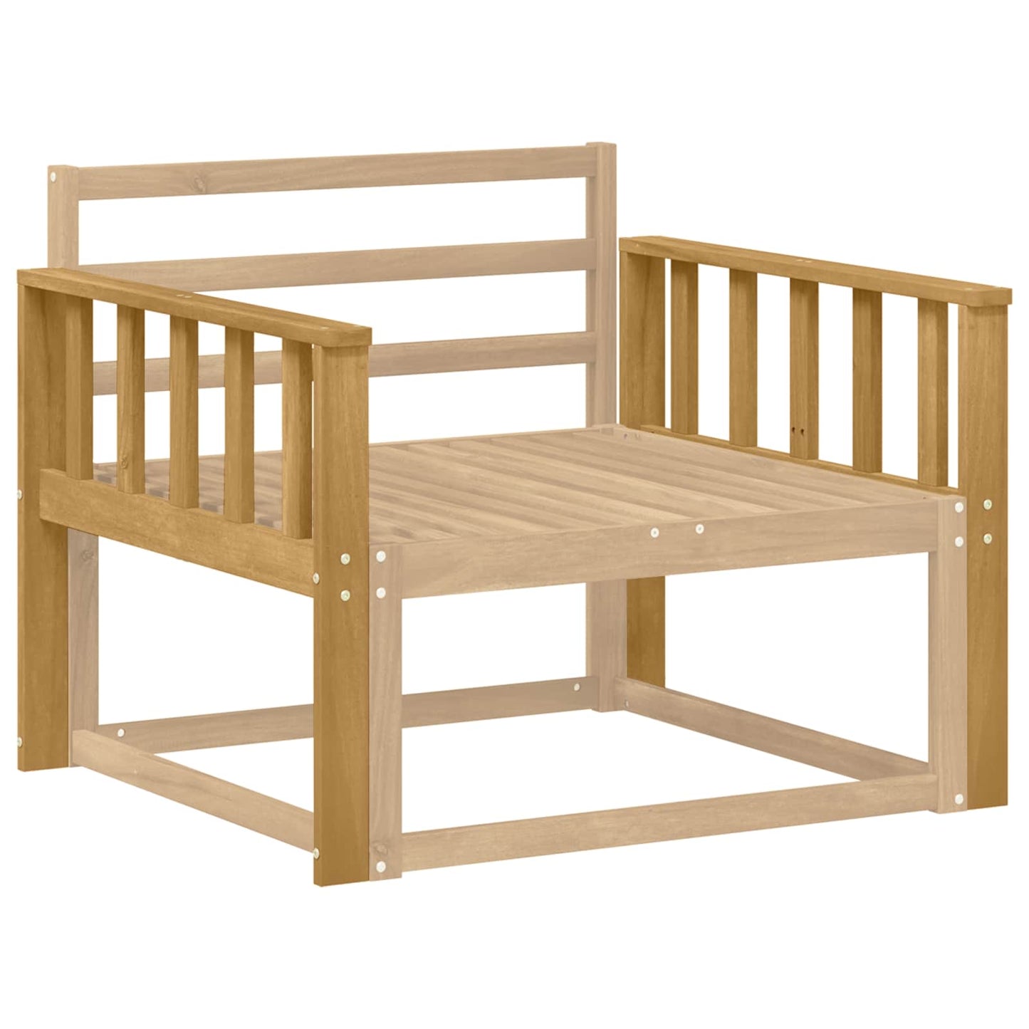 Armstøttemodul 2 pcs Hvit 80 x 6 x 61 cm Solid akasietre