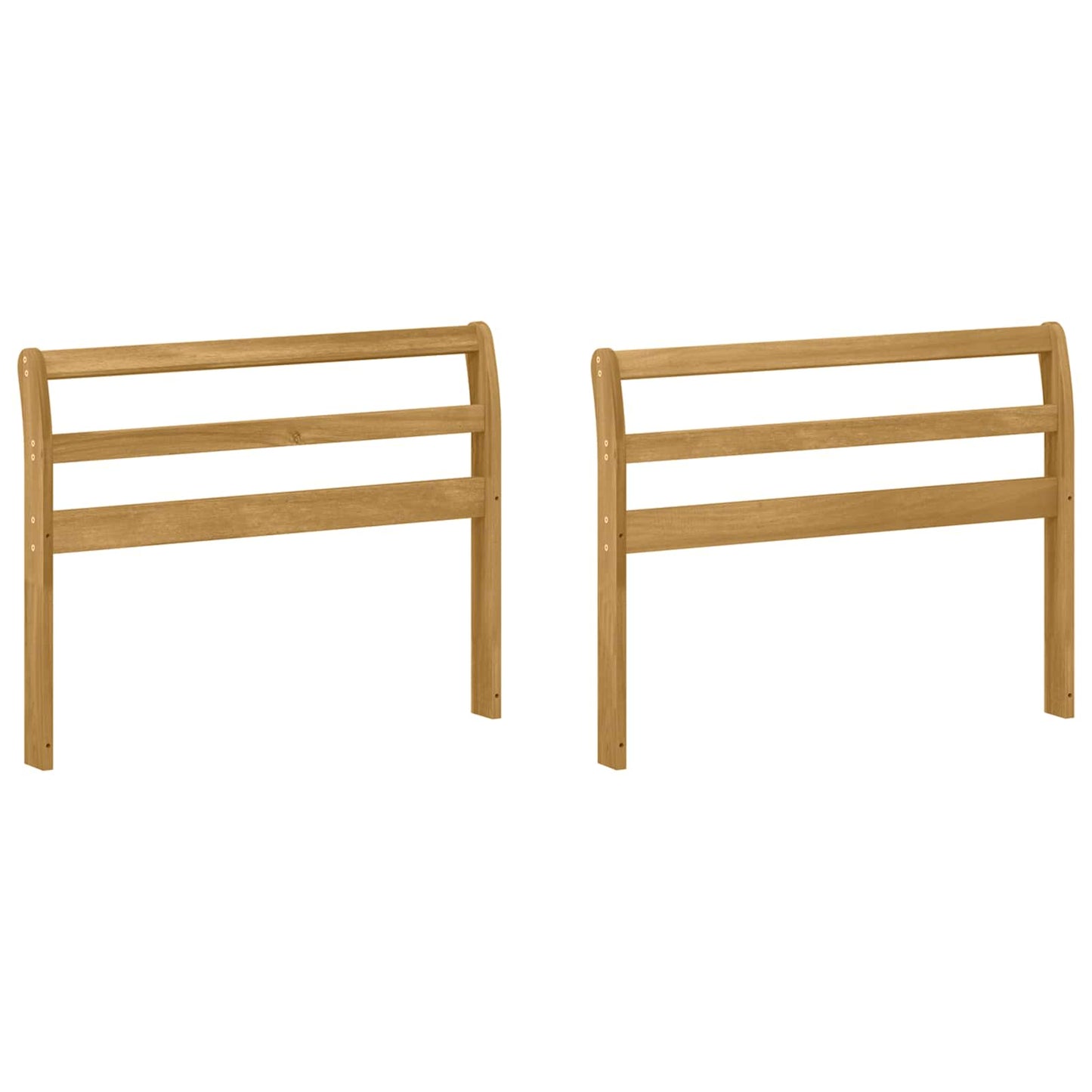 Armlene Modul 2 pcs Hvit 78,5 x 8,5 x 60 cm Solid akasietre