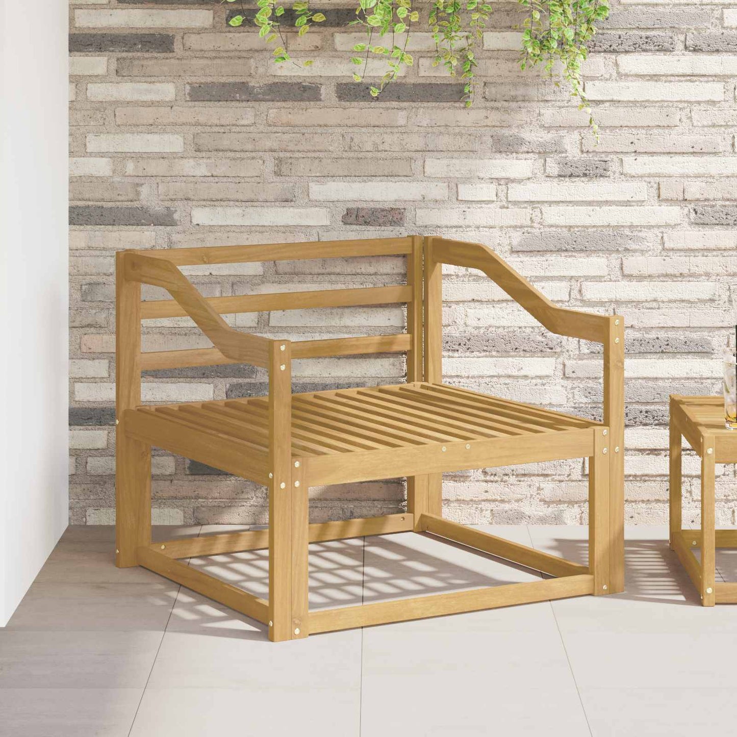 Armlene Modul 2 pcs Hvit 79 x 4 x 73 cm Solid akasietre