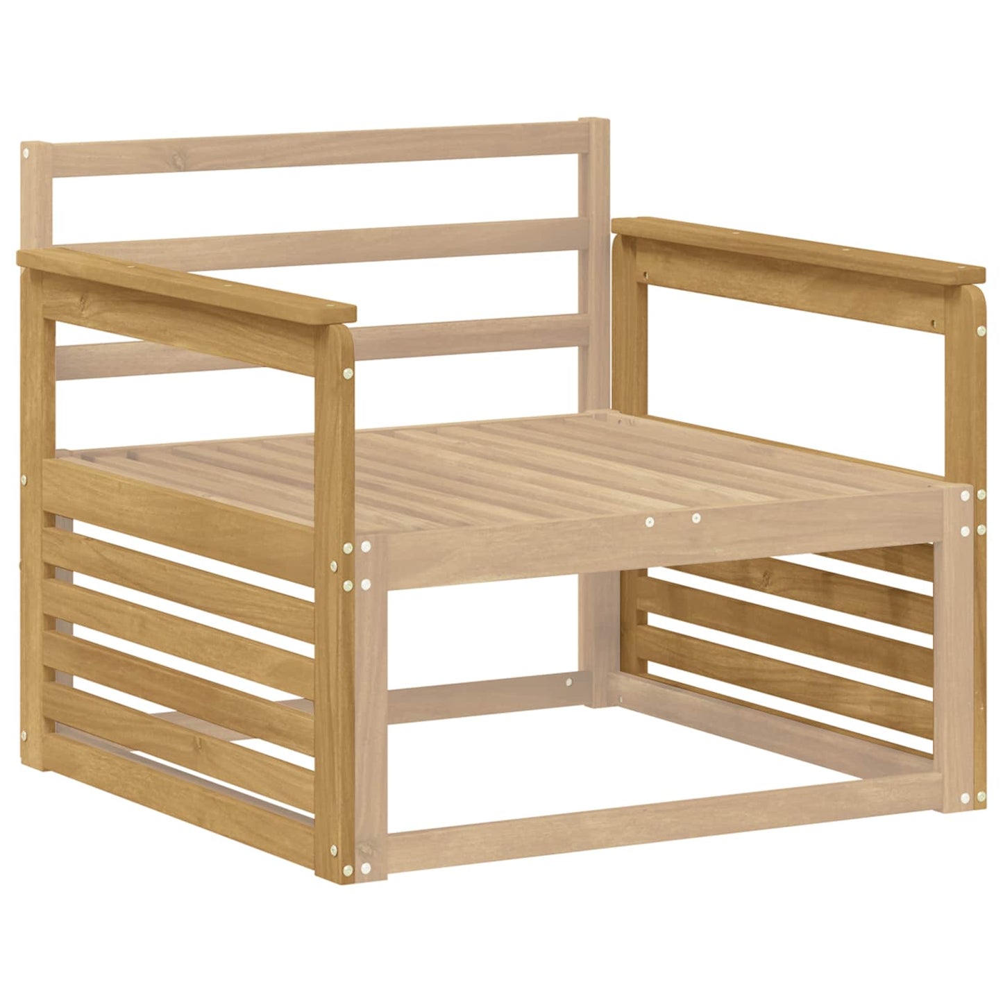Armlene Modul 2 pcs Hvit 79 x 6 x 61 cm Solid akasietre