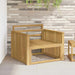 Armlene Modul 2 pcs Hvit 80 x 6 x 61 cm Solid akasietre
