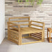 Armlene Modul 2 pcs Hvit 78,5 x 8,5 x 60 cm Solid akasietre