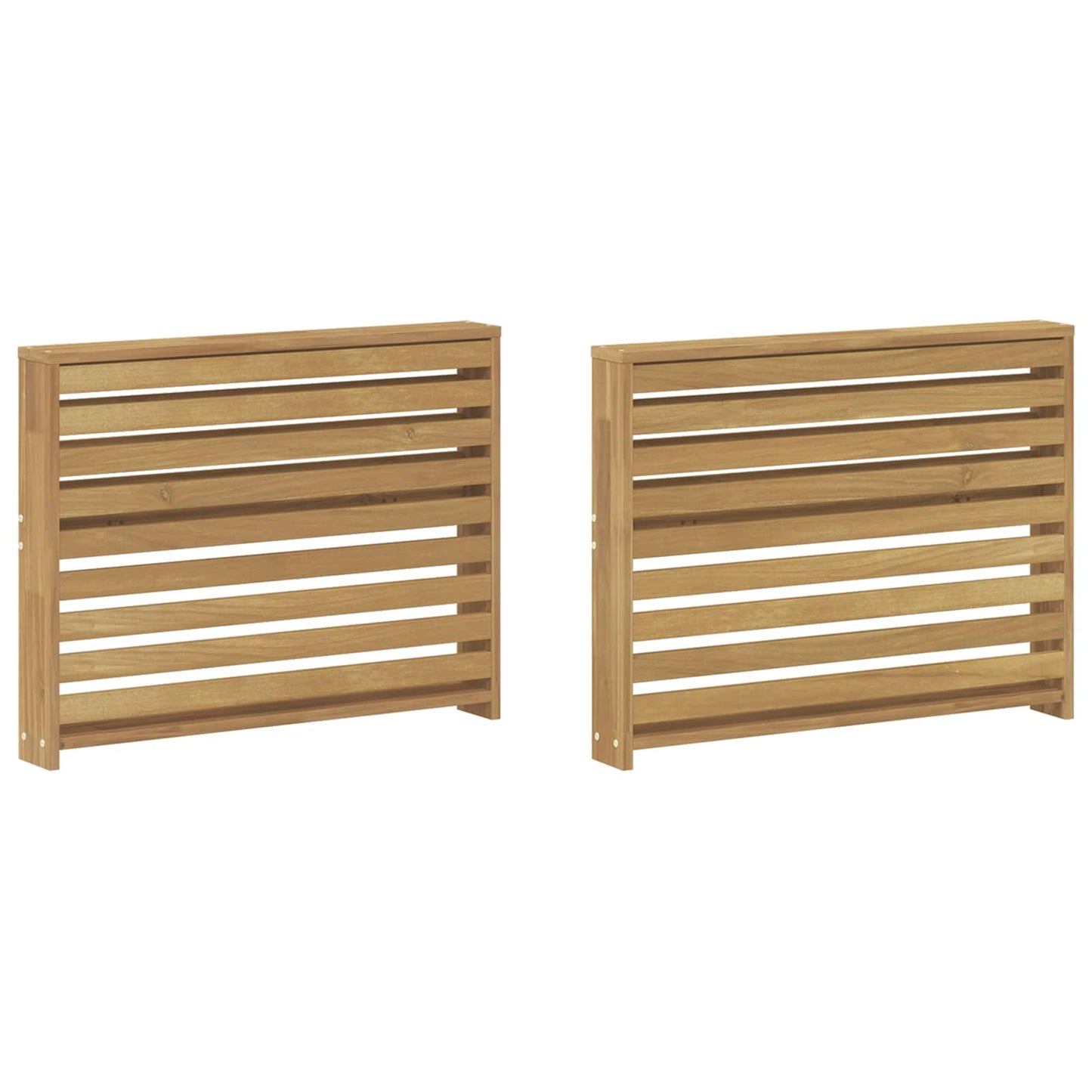 Armlene Modul 2 pcs Hvit 78,5 x 10 x 61 cm Solid akasietre