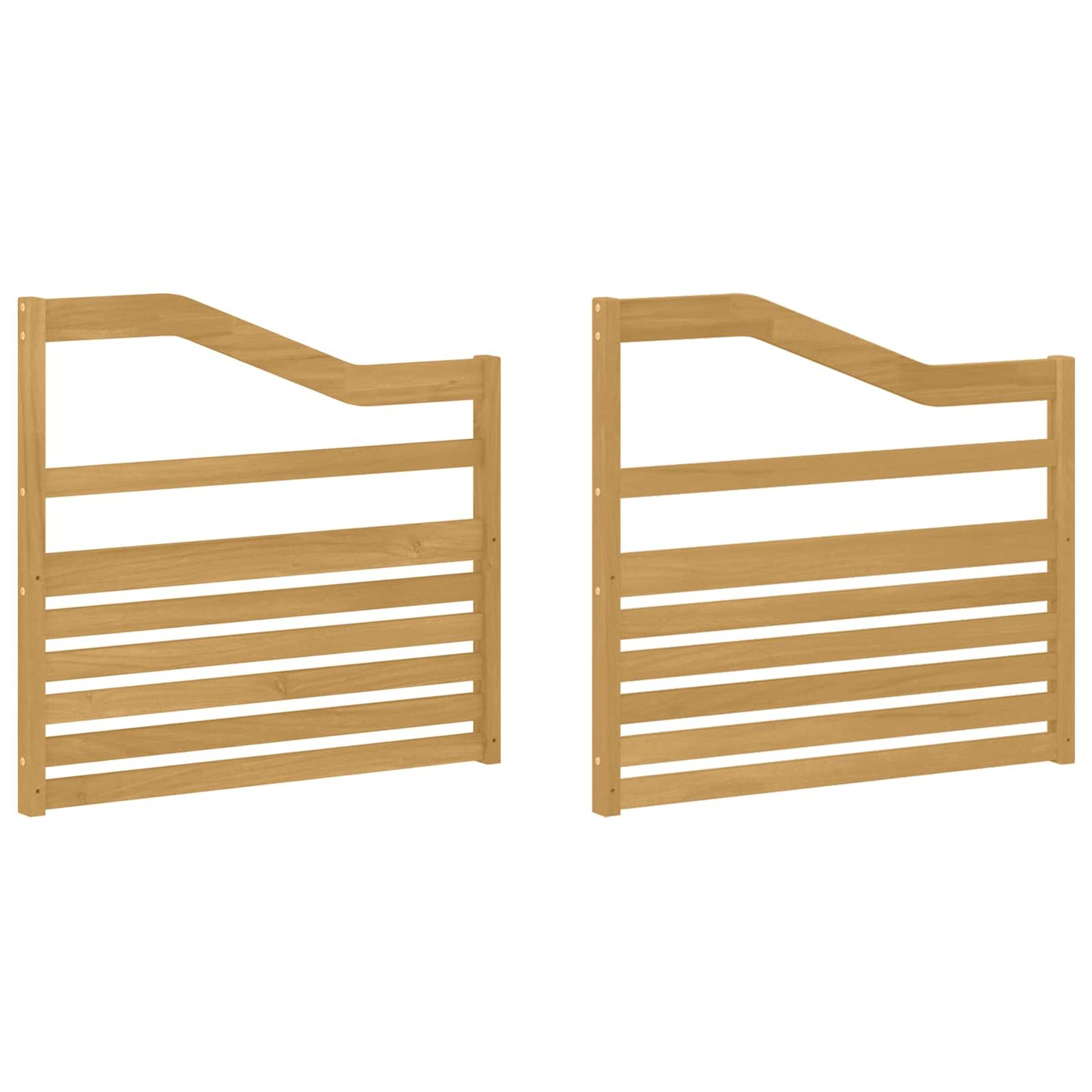 Armlene Moduler 2 pcs Hvit 79 x 4 x 73 cm Solid akasietre