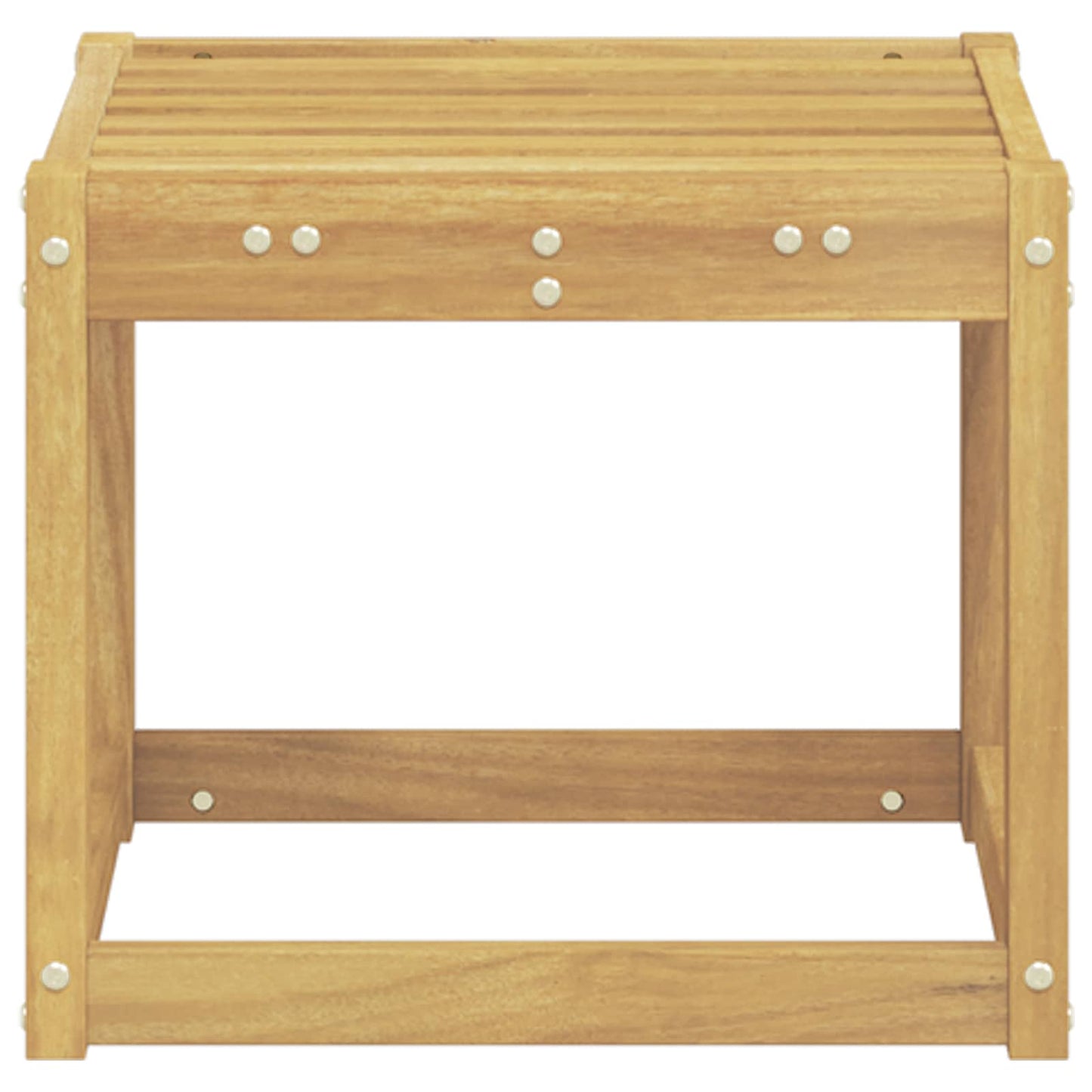 Utendørs Krakk Benk Hvit 43 x 43 x 37 cm Solid akasietre