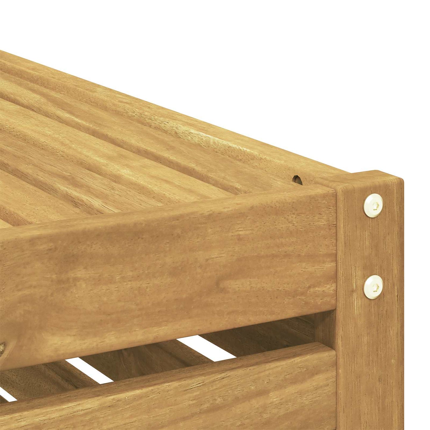 Utendørs Krakk Benk Hvit 79 x 43 x 37 cm Solid akasietre