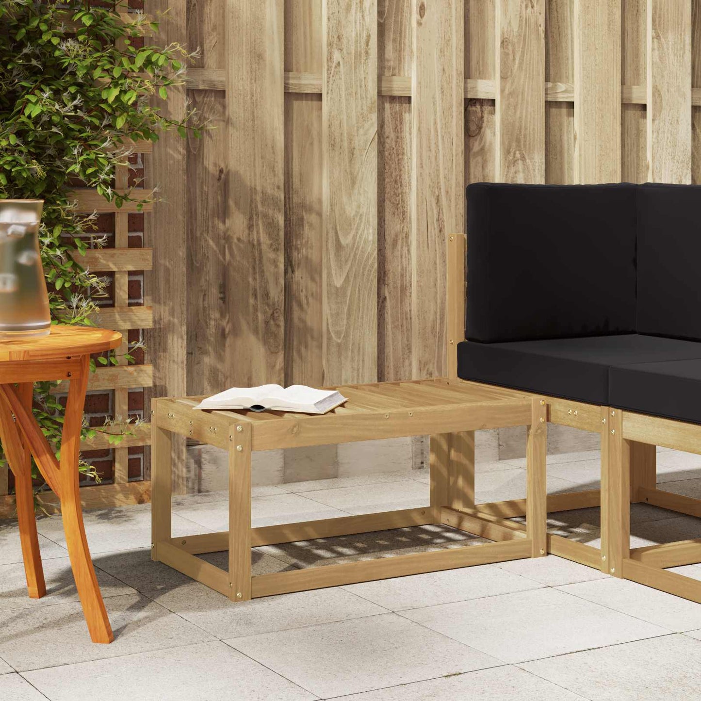 Utendørs Krakk Benk Hvit 79 x 43 x 37 cm Solid akasietre