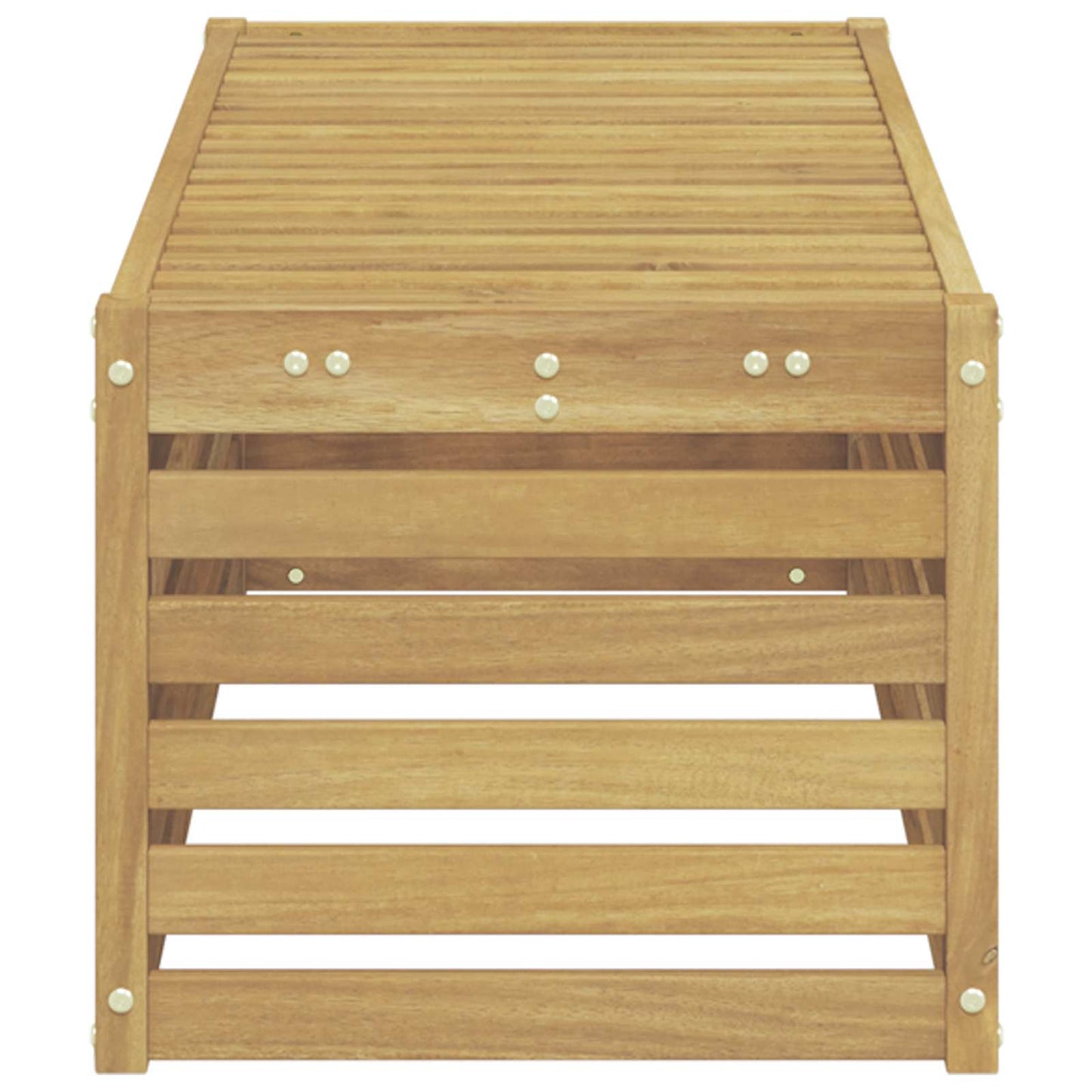 Utendørs Krakk Benk Hvit 115 x 43 x 37 cm Solid akasietre