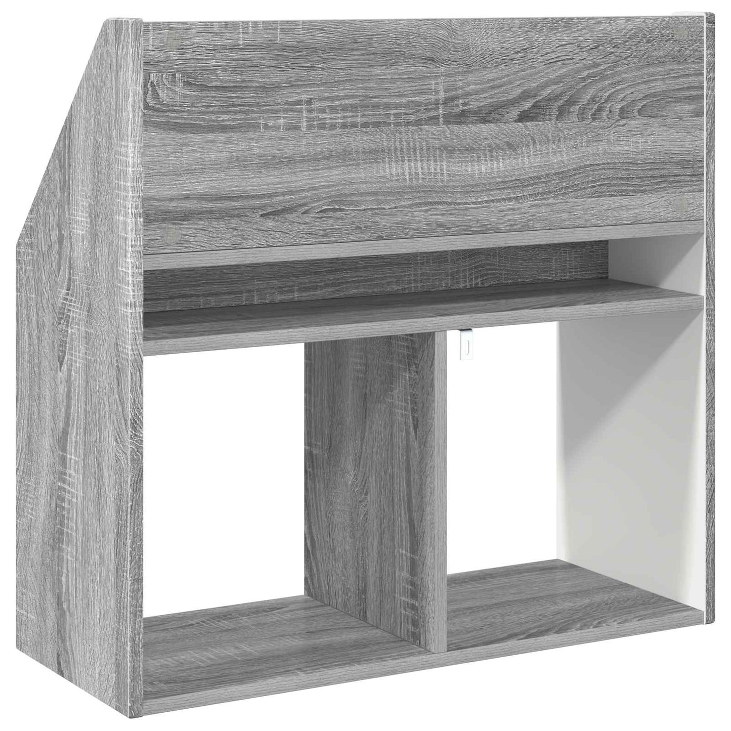 Barneskrivebokhylle med lagring Grå Sonoma 72,5 x 29,5 x 69 cm