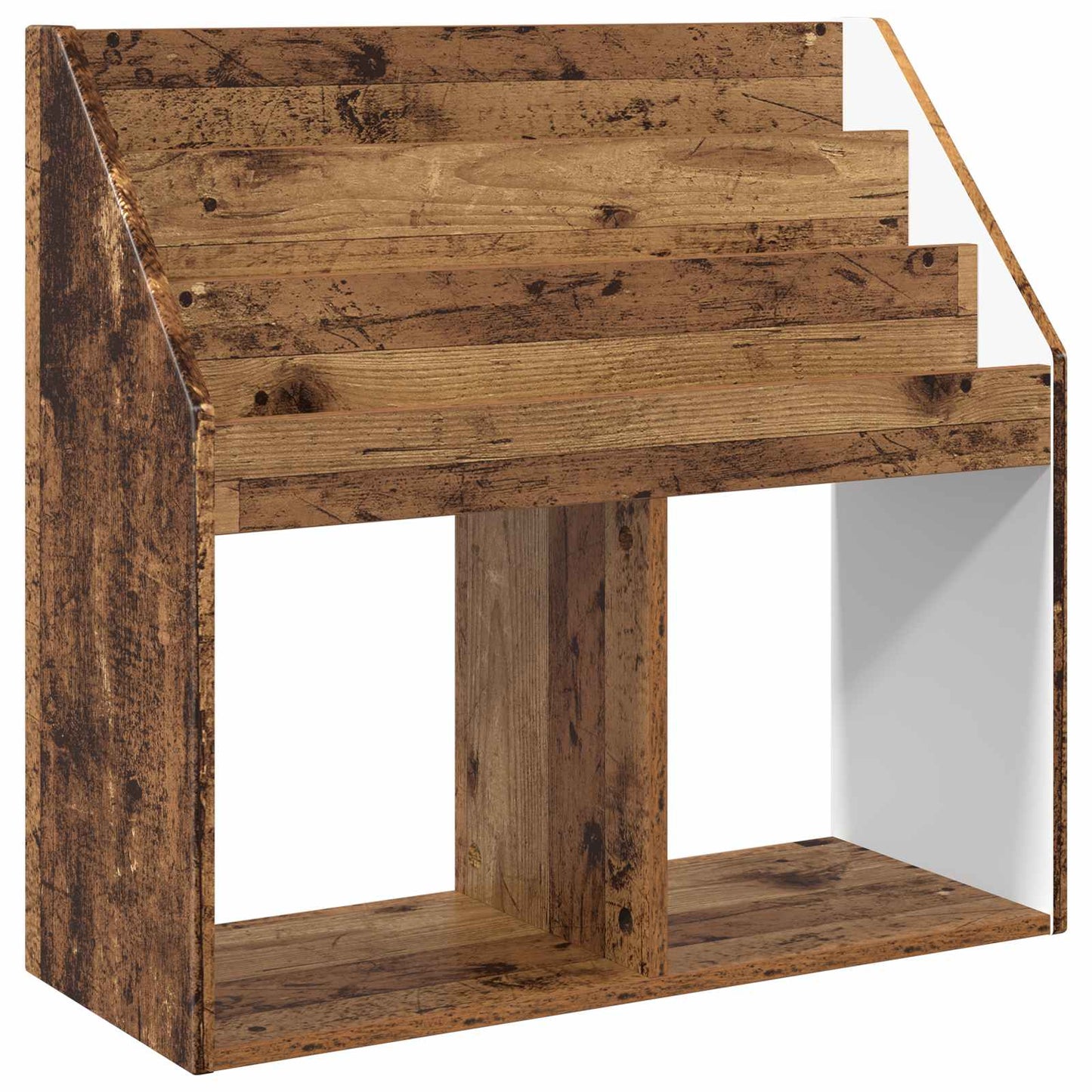 Barneskrivebokhylle med lagring Gammelt tre 72,5 x 29,5 x 69 cm
