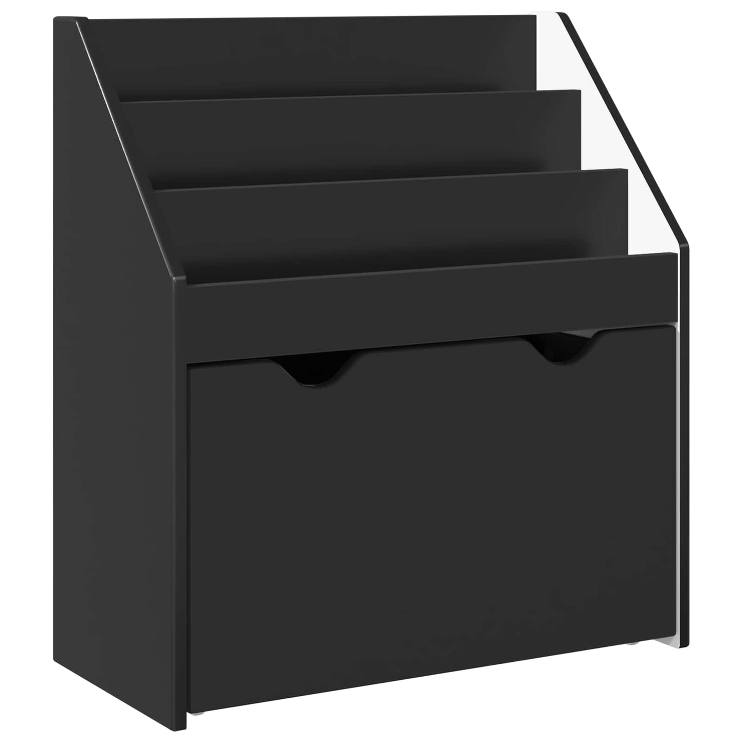 Barneskrivebokhylle Svart 60 x 29,5 x 69 cm Konstruert tre