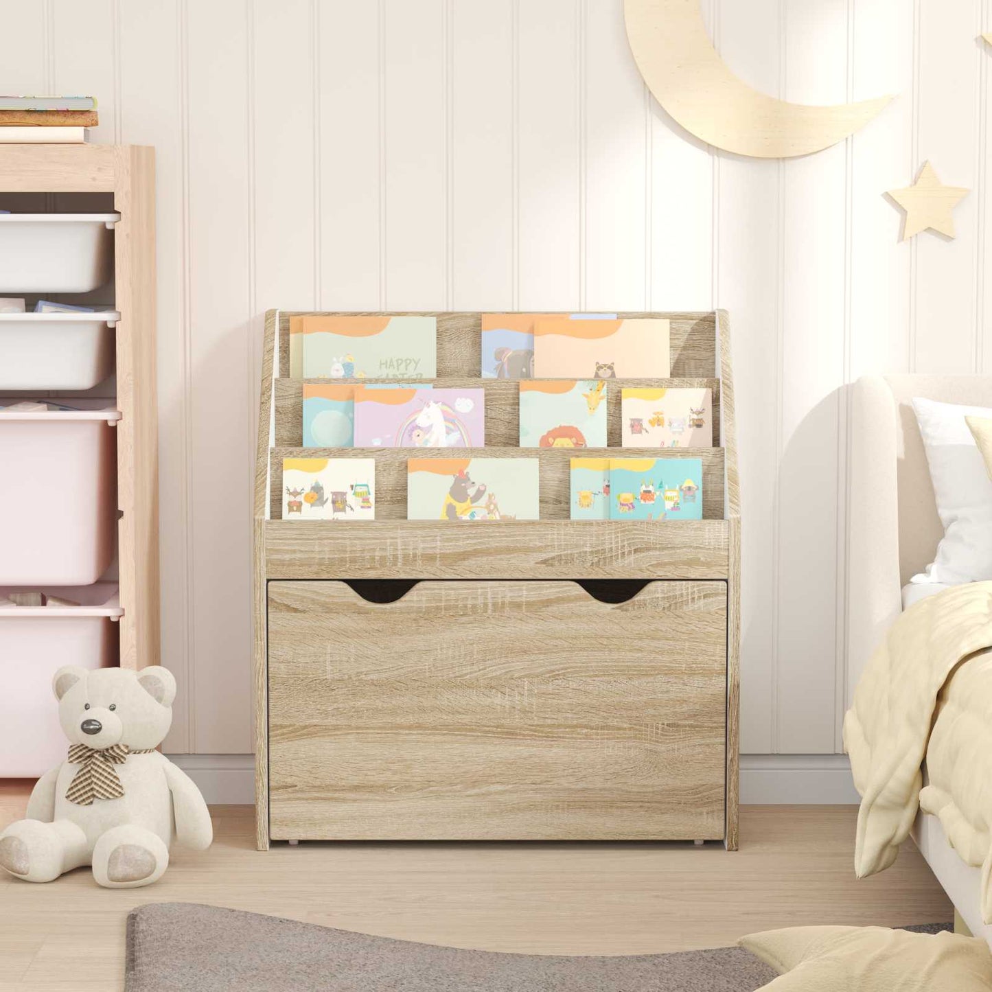 Barneskrivebokhylle Sonoma eik 60 x 29,5 x 69 cm Konstruert tre