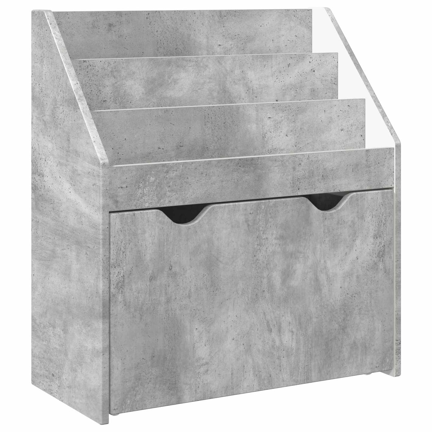 Barneskrivebokhylle Betonggrå 60 x 29,5 x 69 cm Konstruert tre