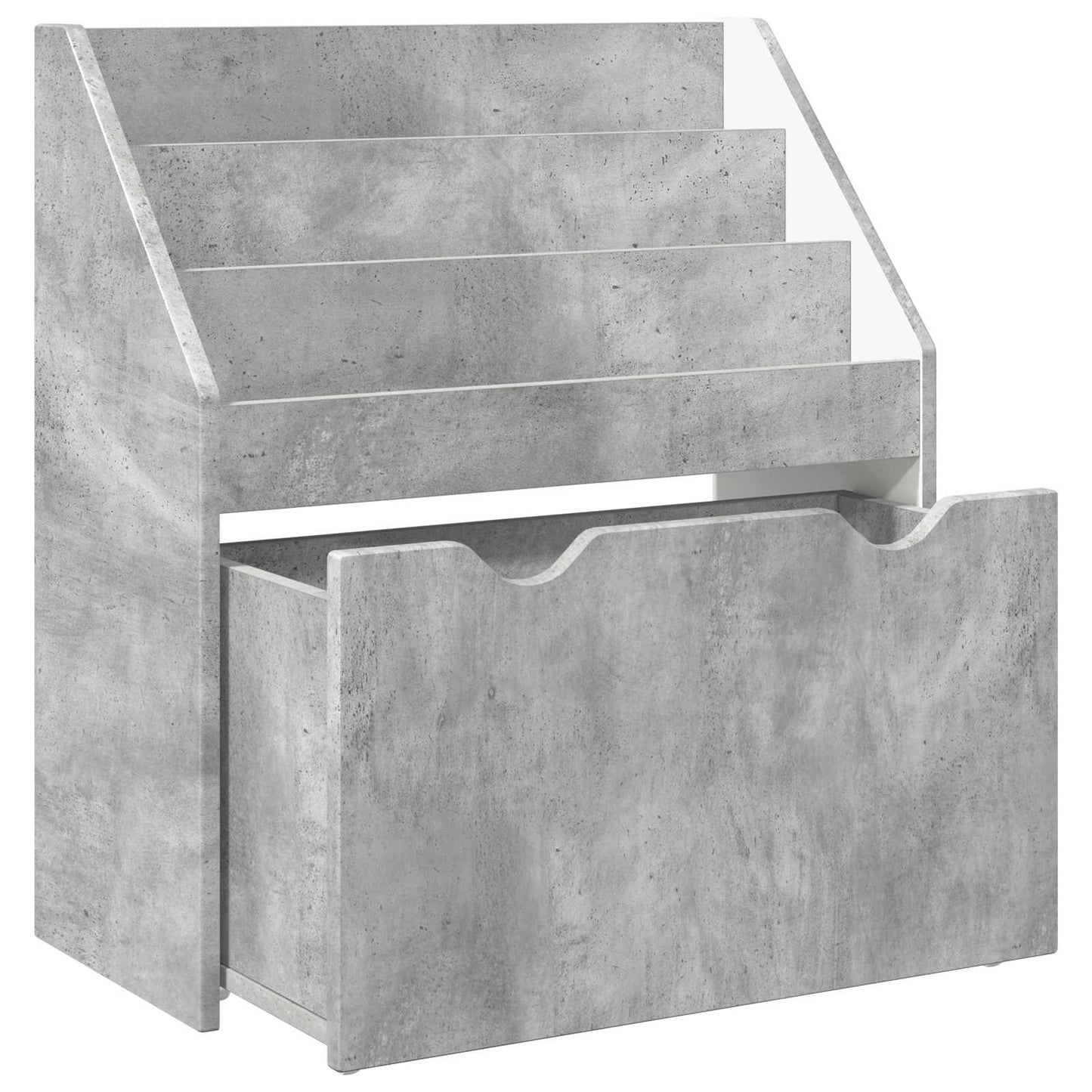 Barneskrivebokhylle Betonggrå 60 x 29,5 x 69 cm Konstruert tre