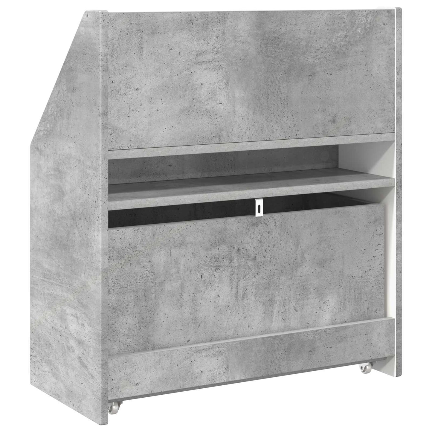 Barneskrivebokhylle Betonggrå 60 x 29,5 x 69 cm Konstruert tre