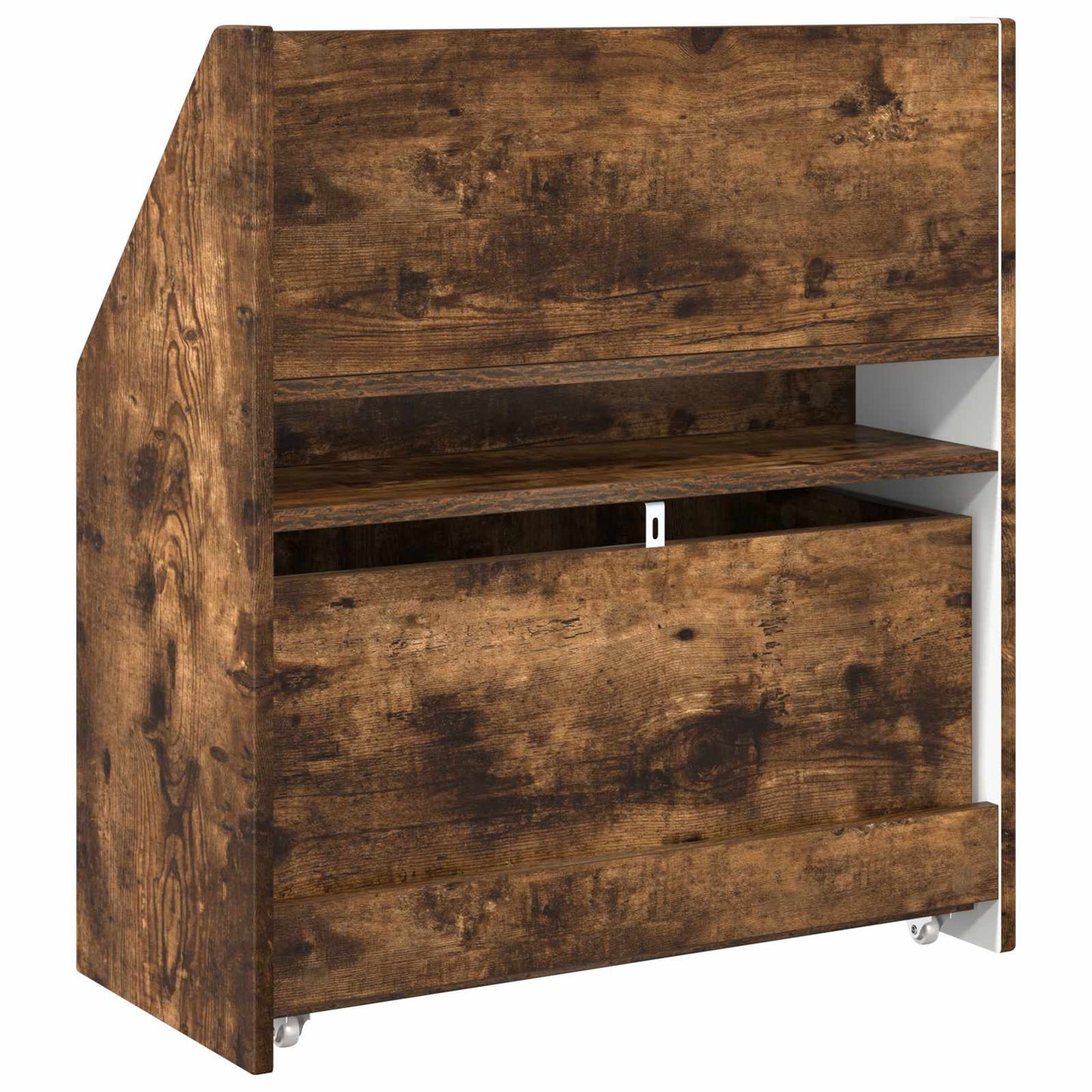 Barneskrivebokhylle Røkt eik 60 x 29,5 x 69 cm Konstruert tre