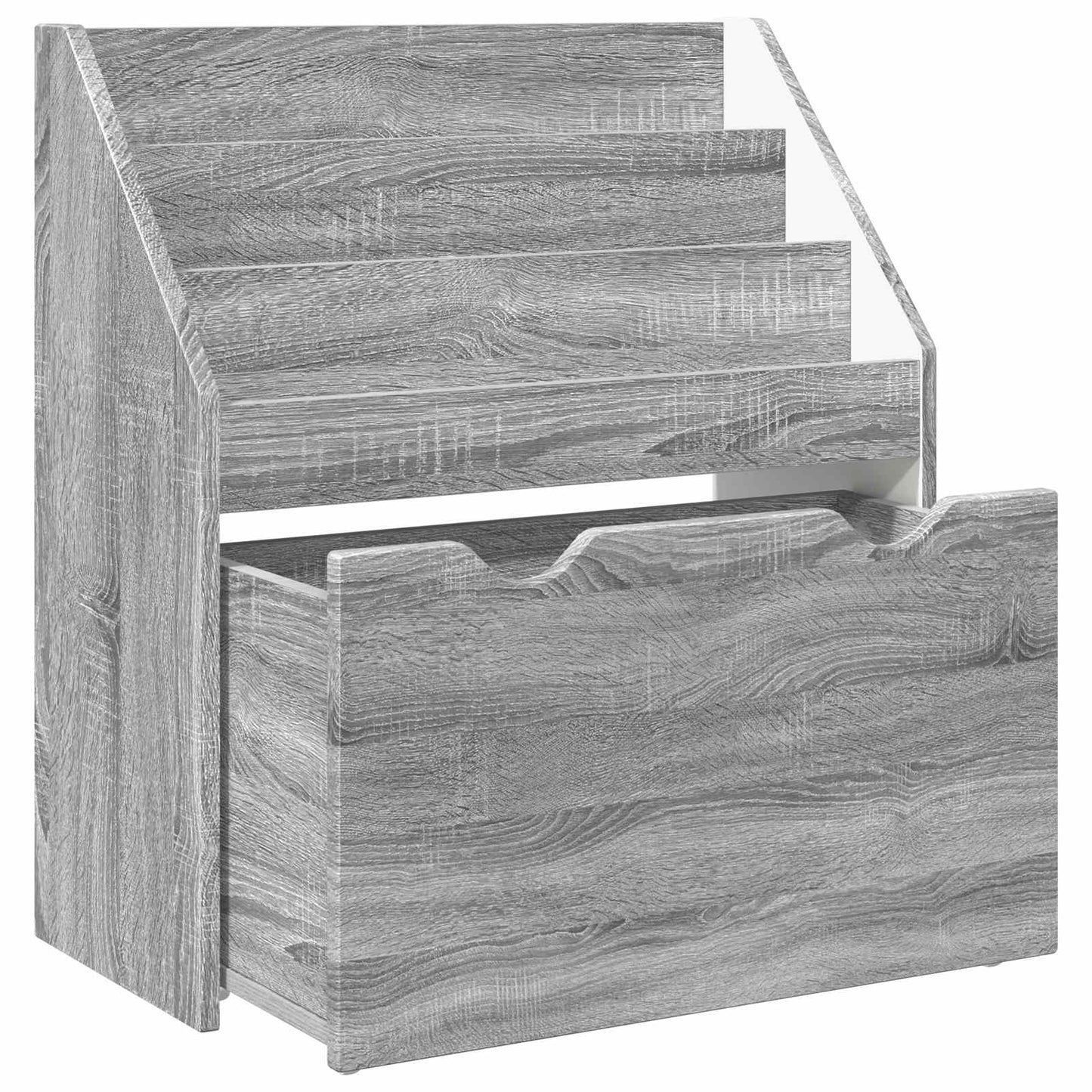 Barneskrivebokhylle Grå Sonoma 60 x 29,5 x 69 cm Konstruert tre