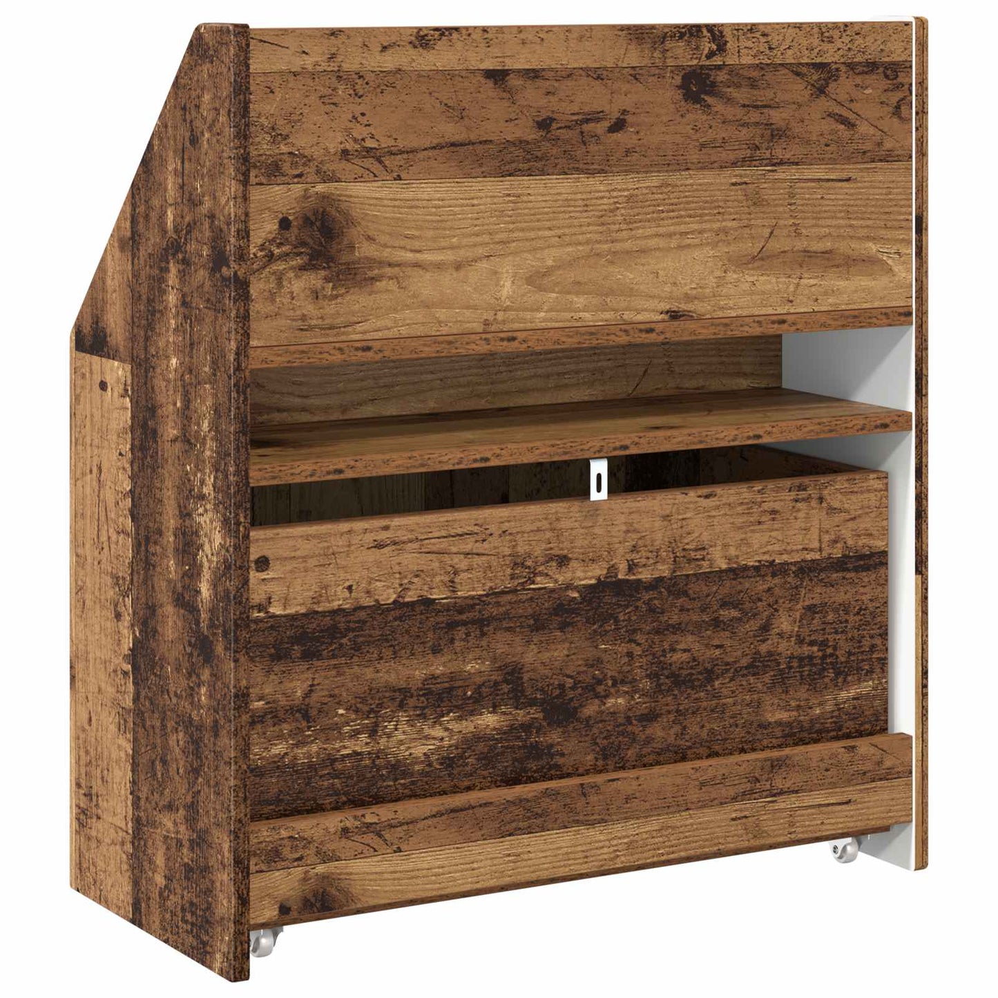 Barneskrivebokhylle med skuff Gammelt tre 60 x 29,5 x 69 cm