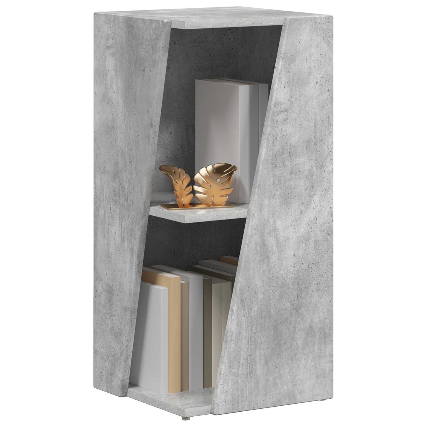 Sidehylle Betonggrå 33 x 32 x 70,5 cm Konstruert tre