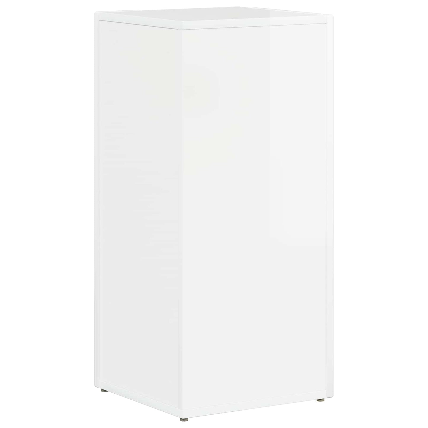 Sidehylle Høyglanset hvit 33 x 32 x 70,5 cm Konstruert tre