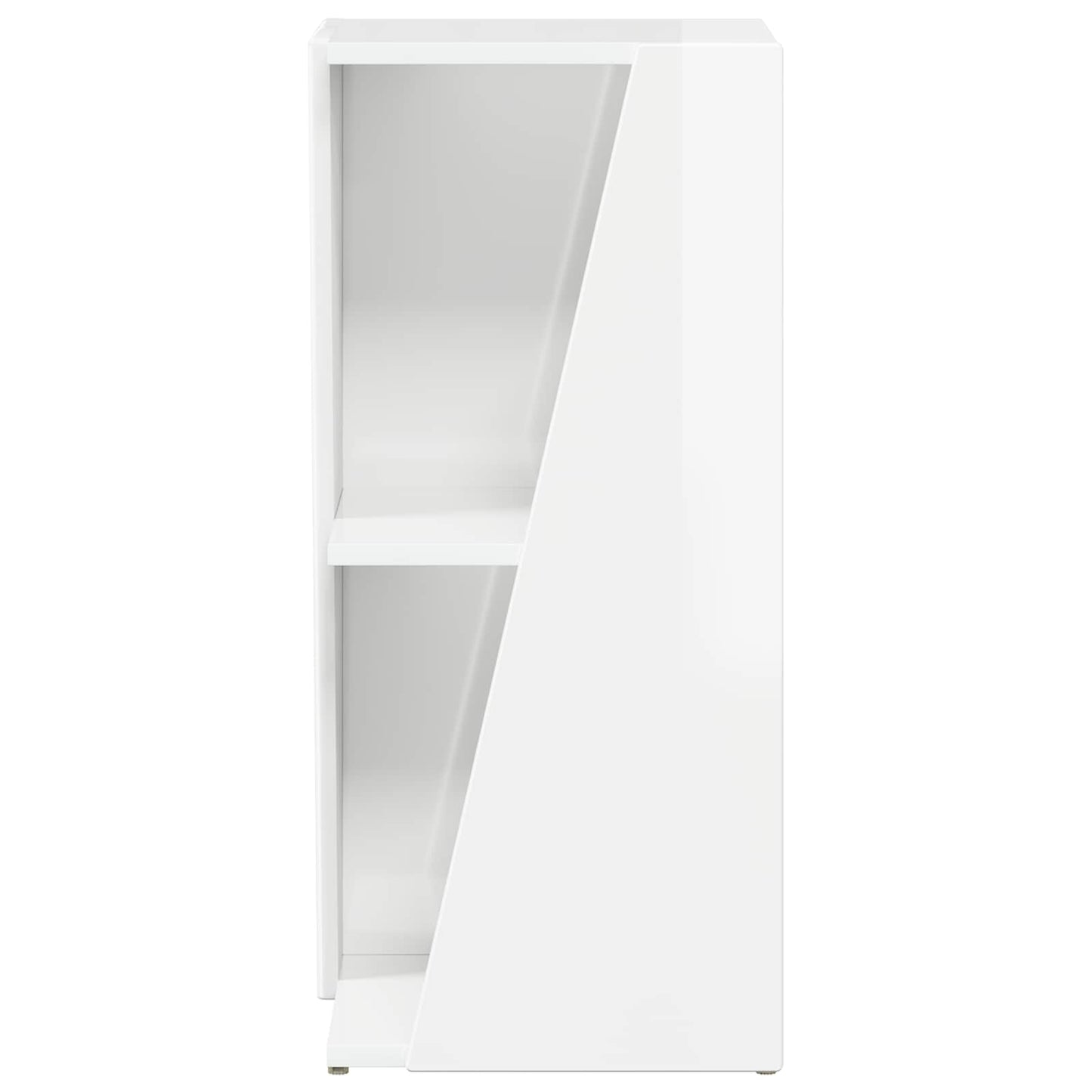 Sidehylle Høyglanset hvit 33 x 32 x 70,5 cm Konstruert tre