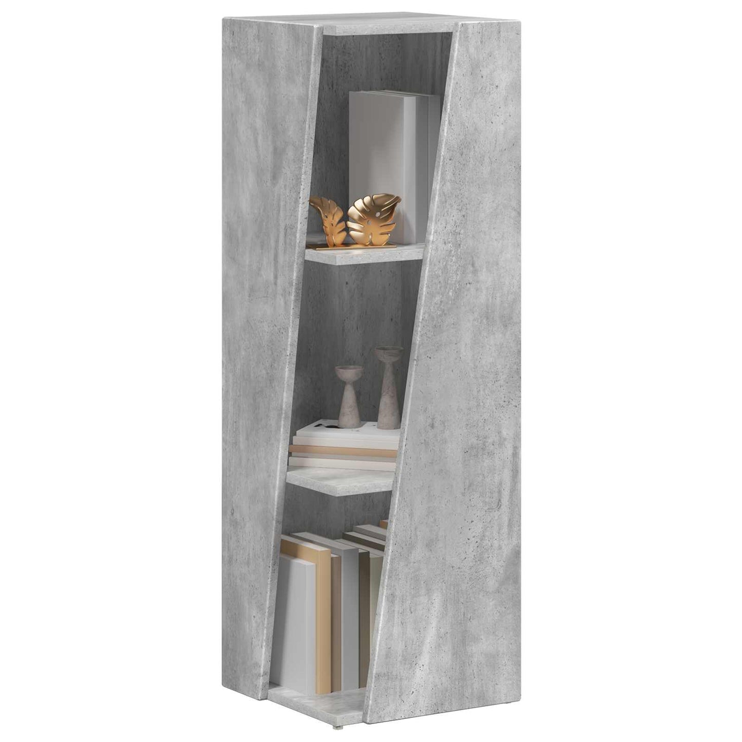 Sidehylle Betonggrå 33 x 32 x 100,5 cm Konstruert tre