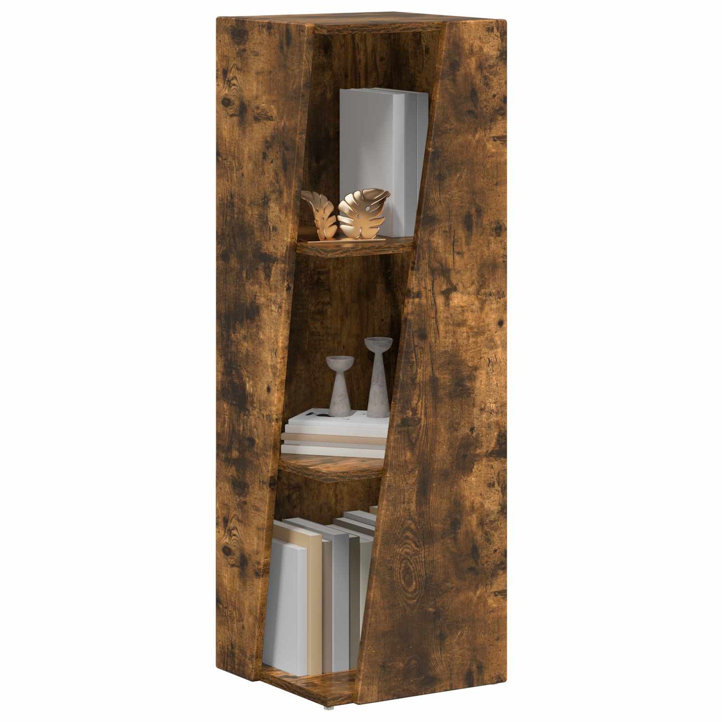 Sidehylle Røkt eik 33 x 32 x 100,5 cm Konstruert tre