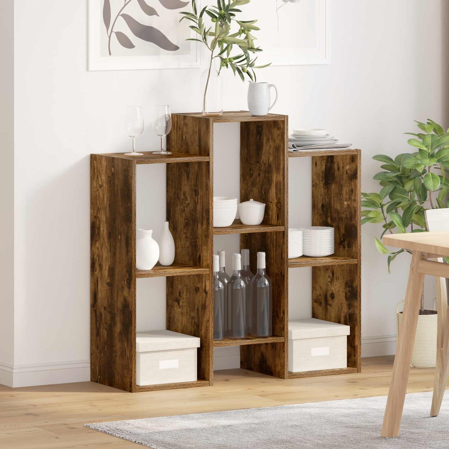 Serviesskap Røkt eik 90 x 30 x 90 cm