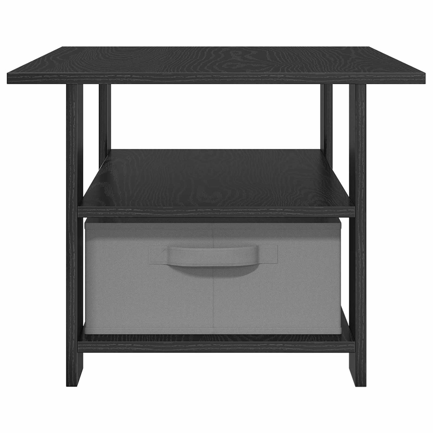 Kaffebord med skuff Svart Eik 77 x 55 x 42 cm Konstruert tre