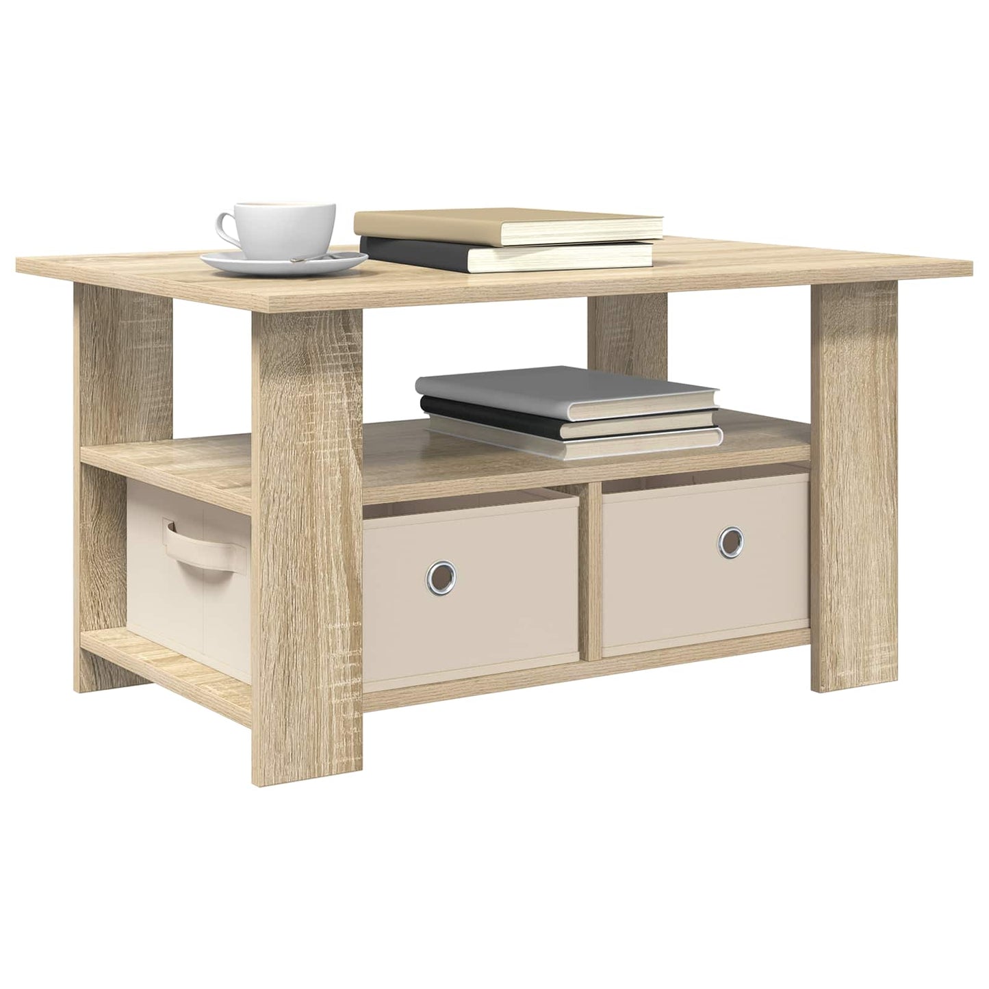 Kaffebord med skuff Sonoma eik 77 x 55 x 42 cm Konstruert tre