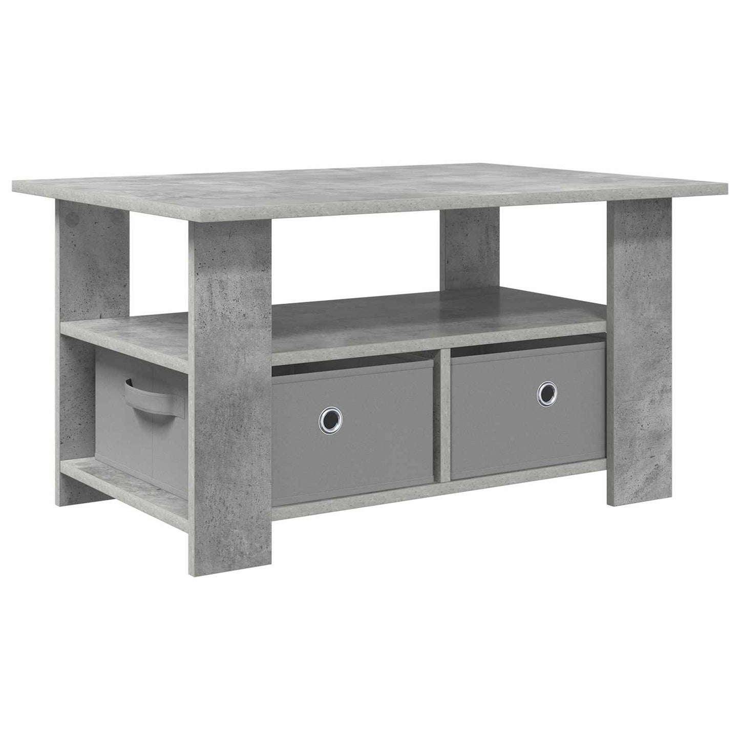 Kaffebord med skuff Betonggrå 77 x 55 x 42 cm Konstruert tre