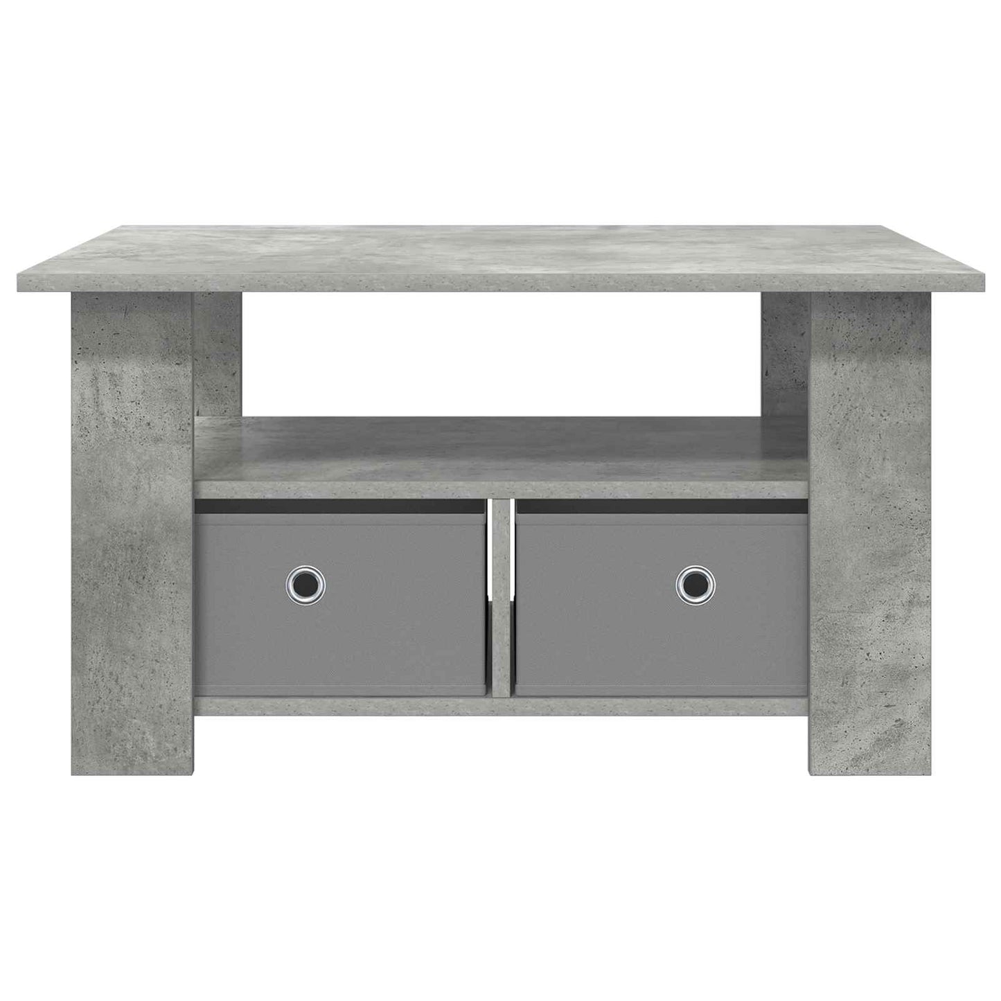 Kaffebord med skuff Betonggrå 77 x 55 x 42 cm Konstruert tre