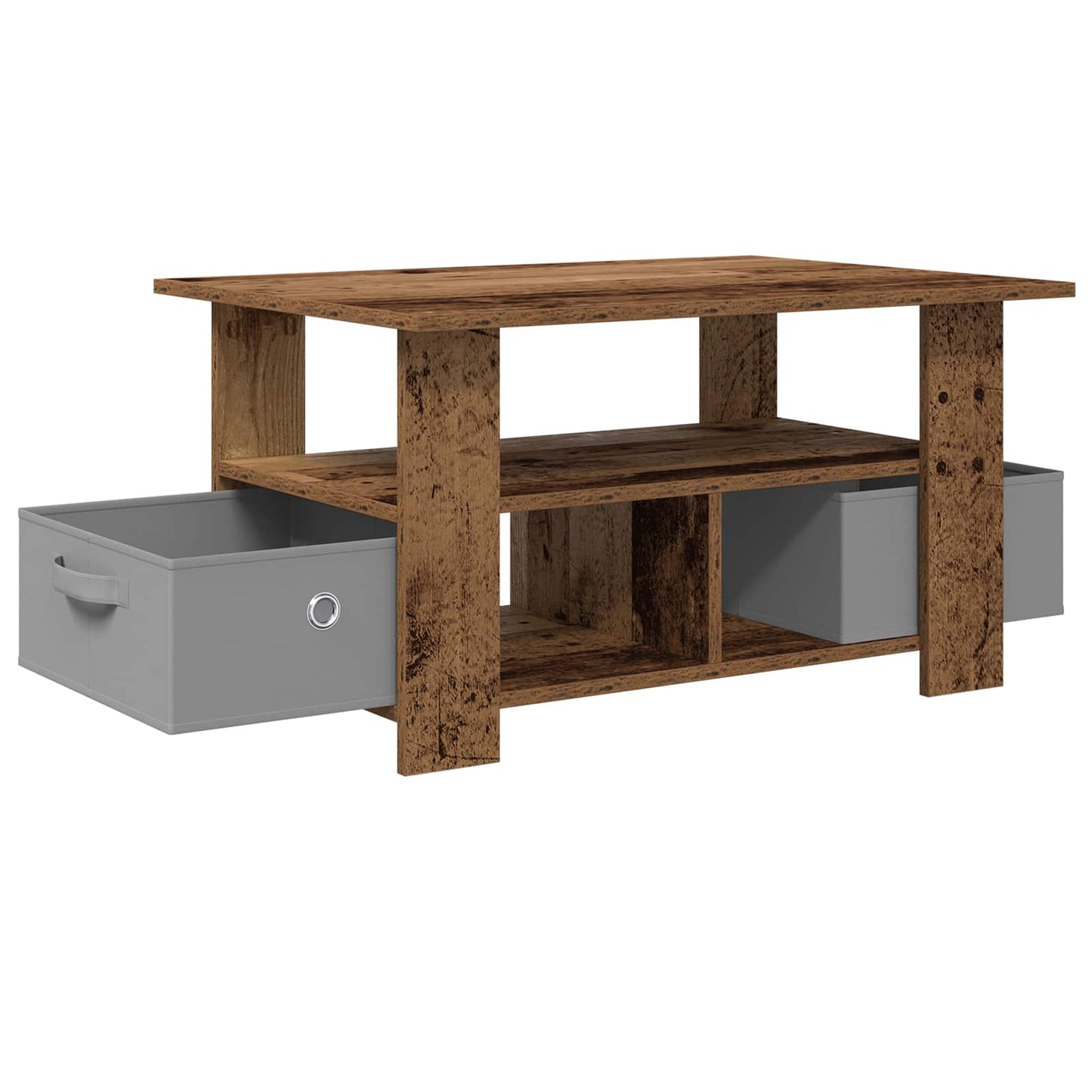 Kaffebord med skuff Gammelt tre 77 x 55 x 42 cm Konstruert tre