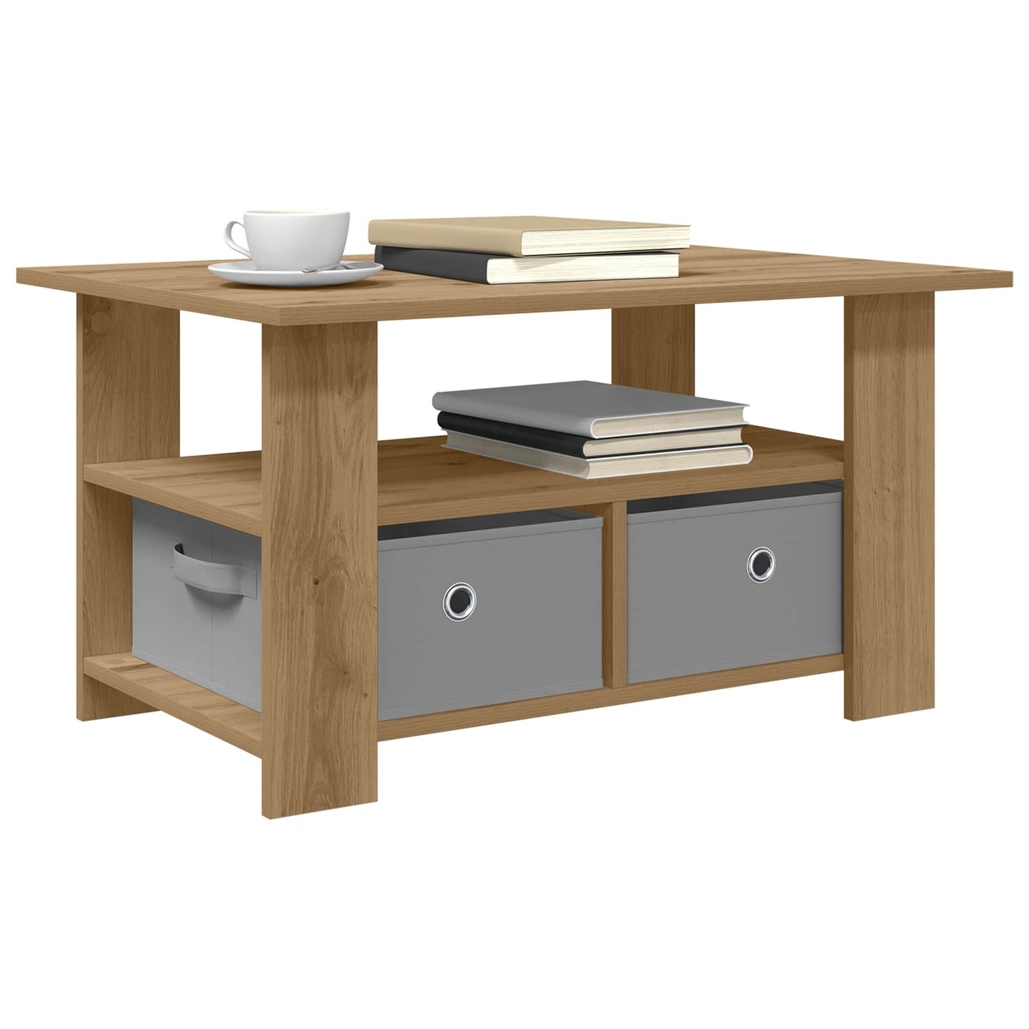 Kaffebord Artisan Eik 77 x 55 x 42 cm Konstruert tre