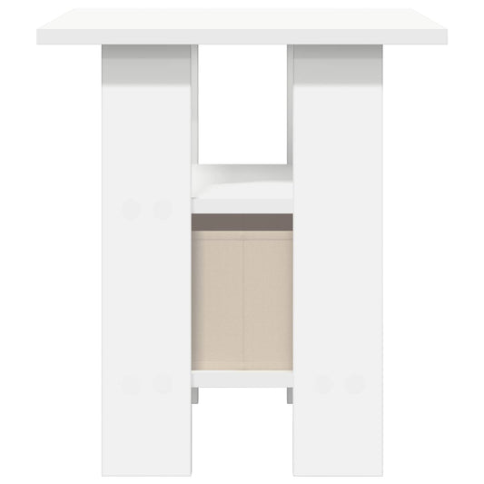 Nattbord med skuff 2 pcs Hvit 41 x 40 x 45 cm Konstruert tre