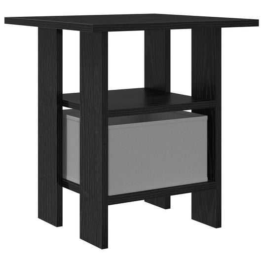 Nattbord med skuff Svart Eik 41 x 40 x 45 cm Konstruert tre