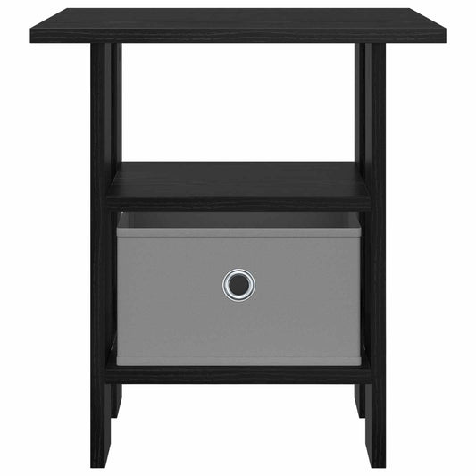 Nattbord med skuff Svart Eik 41 x 40 x 45 cm Konstruert tre