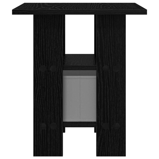 Nattbord med skuff Svart Eik 41 x 40 x 45 cm Konstruert tre