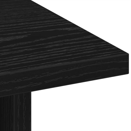 Nattbord 2 pcs Svart Eik 41 x 40 x 45 cm Konstruert tre