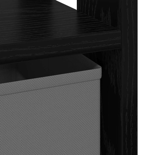 Nattbord 2 pcs Svart Eik 41 x 40 x 45 cm Konstruert tre